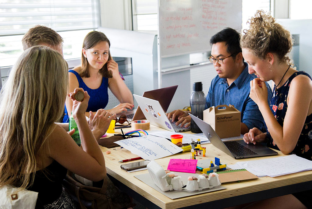 students studying